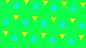 Animación 2d de patrón de forma de triángulo de caleidoscopio geométrico abstracto. hermoso patrón de caleidoscopio colorido para fondo o papel tapiz. video