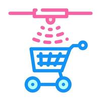 control of movement of carts color icon vector illustration