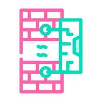 vibration sensor color icon vector illustration color