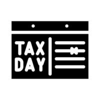 day tax glyph icon vector illustration