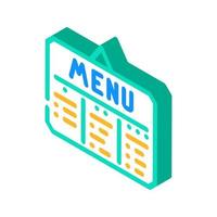 menu canteen isometric icon vector illustration