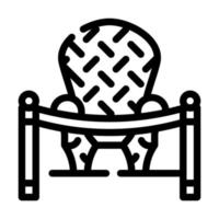 furniture museum exhibit line icon vector illustration