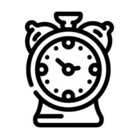 ilustración de vector de icono de línea de reloj de alarma