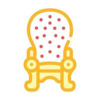 king throne color icon vector flat illustration