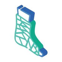 bandaged ankle isometric icon vector isolated illustration