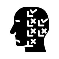 perfectionism neurosis glyph icon vector illustration