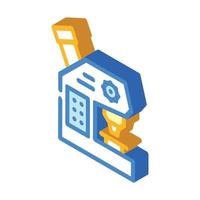 microscope laboratory tool isometric icon vector illustration