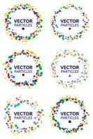 Set of Colored Circles Formed by Different Geometric Shapes. Abstract design elements. Vector illustration. creative abstract vector set.