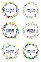 Set of Colored Circles Formed by Different Geometric Shapes. Abstract design elements. Vector illustration. creative abstract vector set.