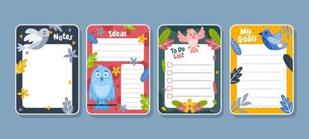 Bird Journal Template vector