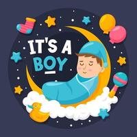 Baby Boy Bornday Concept vector