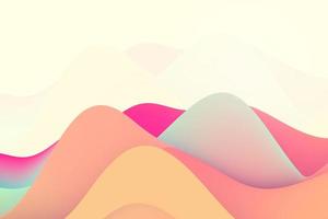 Colorful wavy shape background. Abstract iridescent gradient curve wave 3d rendering photo