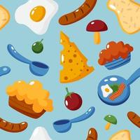 Breakfast Seamless Pattern vector