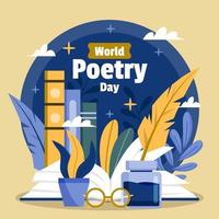 World Poetry Day Concept vector