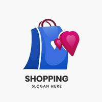 logotipo de la bolsa de compras. icono de la tienda. plantilla de símbolo de tienda en línea vector