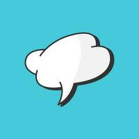 Empty speech bubble chat message vector