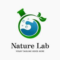 Science lab logo element template