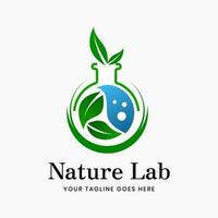 Science lab logo element template