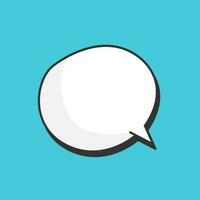 Empty speech bubble chat message vector