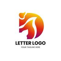 Letter D logo template vector