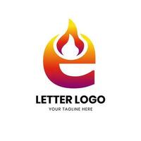 plantilla de logotipo letra e vector