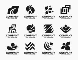 Set of abstract business company logo template vector