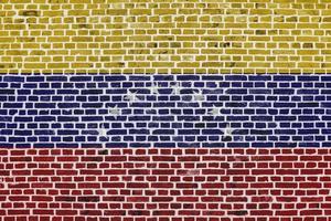 Flag of Venezuela painted on a brick wall photo