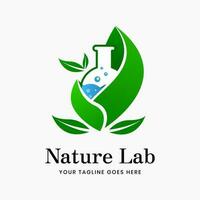 Science lab logo element template vector