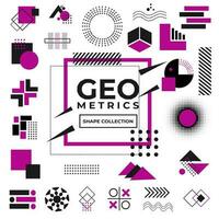 Collection of geometric shapes for design elements vector