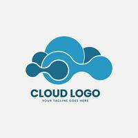 Database cloud logo vector template