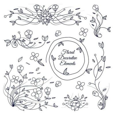 floral decorative wedding elements