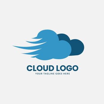 plantilla de vector de logotipo de nube de base de datos