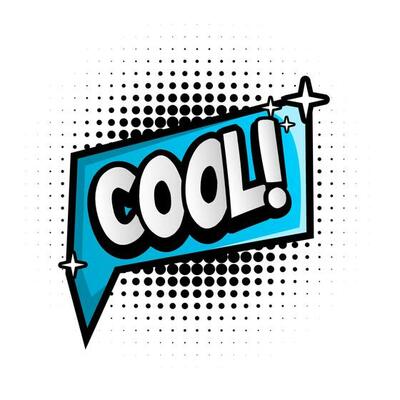 Illustration vector bubble text of Cool. Perfect for stickers, design elements, comics, etc.