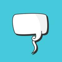 Empty speech bubble chat message vector