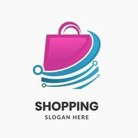 Shopping bag logo. Store icon. Online shop symbol template vector