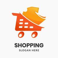 Shopping bag logo. Store icon. Online shop symbol template vector