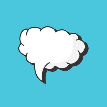 Empty speech bubble chat message vector