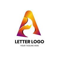 Letter A logo template vector