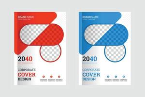 Abstract corporate book cover design template a4 vector