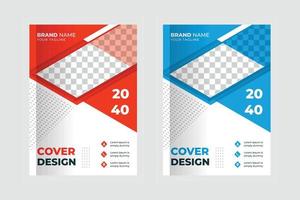 Modern corporate book cover design template or brochure design vector