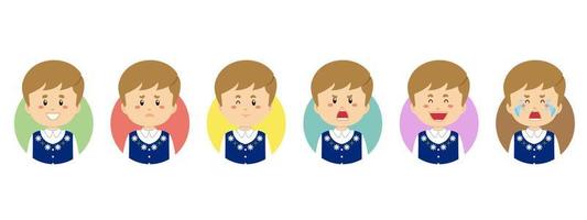 Swedia Avatar with Various Expression vector