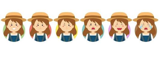 Swiss Avatar with Various Expression vector