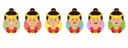 Timur Leste Avatar with Various Expression vector