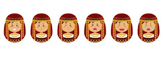 Tunisians Avatar with Various Expression vector