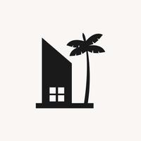 Real estate icon or home symbol for property business. Editable vector eps10