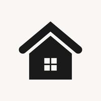 icono de bienes raíces o símbolo de hogar para negocios inmobiliarios. eps10 vectoriales editables vector
