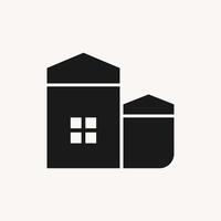 Real estate icon or home symbol for property business. Editable vector eps10