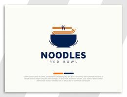 ilustración de logotipo de comida asiática de fideos vector