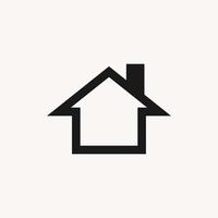 icono de bienes raíces o símbolo de hogar para negocios inmobiliarios. eps10 vectoriales editables vector