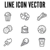 Fast food elements set icon symbol template for graphic and web design collection logo vector illustration